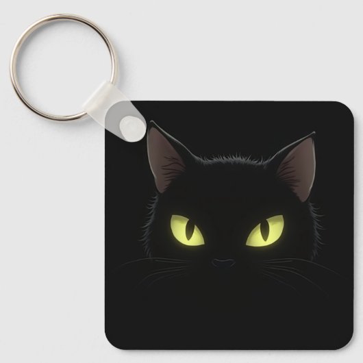 Porte-clés Porte - clé de chat noir (Recto)