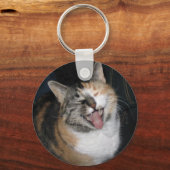 Porte-clés porte - clé de chat riant (Recto)
