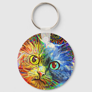 Porte-clés Porte - clé de chat Tabby Colorful tendance