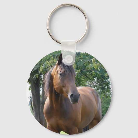 Porte-clés Porte - clé de Cheval de Baie Thoroughbred (Recto)