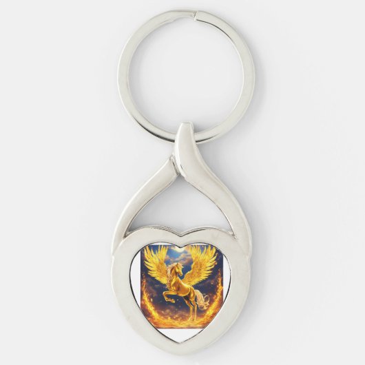 Porte-clés Porte - clé de Cheval d'or pegasus (Devant)