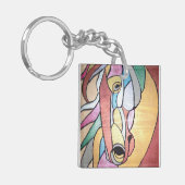 Porte-clés Porte - clé de cheval métallique (Devant gauche)