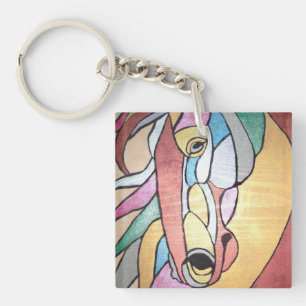 Porte-clés Porte - clé de cheval métallique