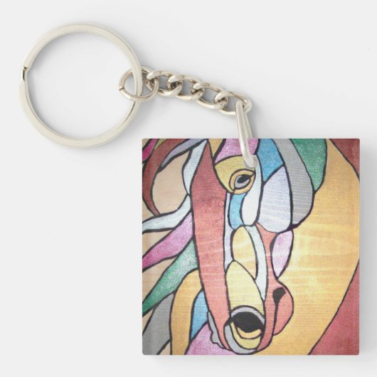 Porte-clés Porte - clé de cheval métallique (Devant)