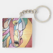 Porte-clés Porte - clé de cheval métallique (Dos)