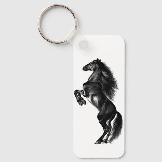 Porte-clés Porte - clé de Cheval sauvage noir (Recto)