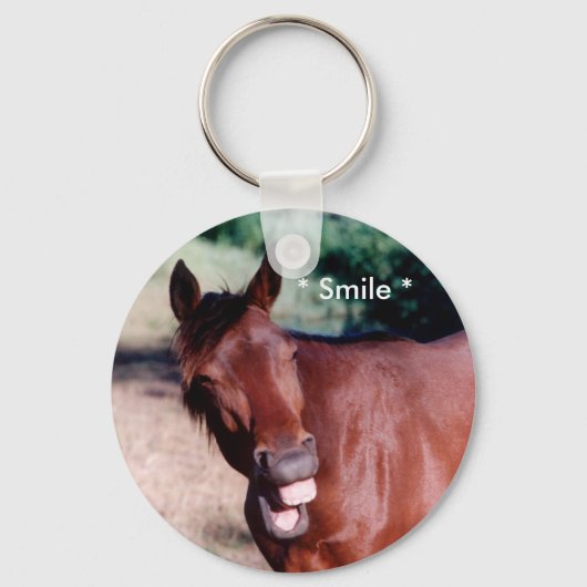 Porte-clés Porte - clé de Cheval standard souriant (Recto)