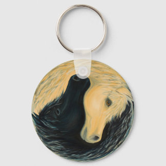 Porte-clés Porte - clé de cheval Yin et Yang