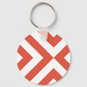 Porte-clés Porte - clé de Chevrons orange et blanc