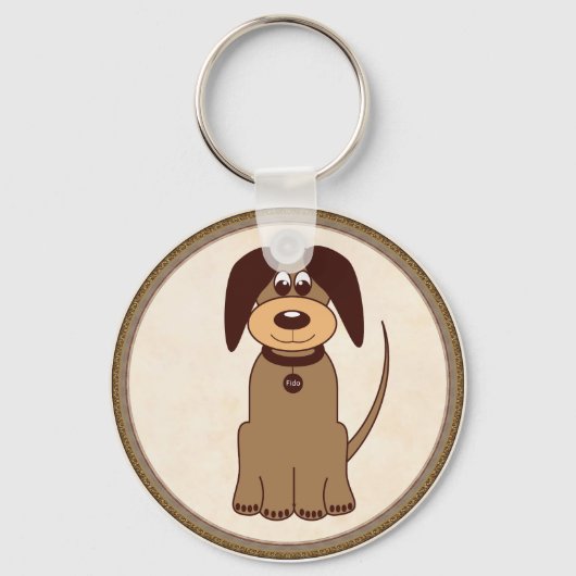 Porte-clés Porte - clé de chien Brown (Recto)