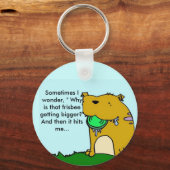 Porte-clés Porte - clé de chien de Frisbee (Recto)