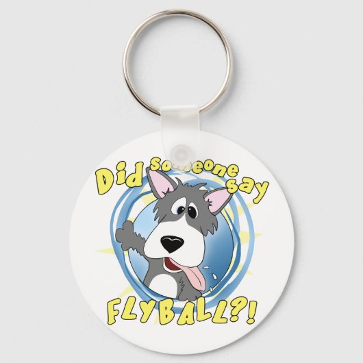 Porte-clés Porte - clé de chien de volley fou (Recto)