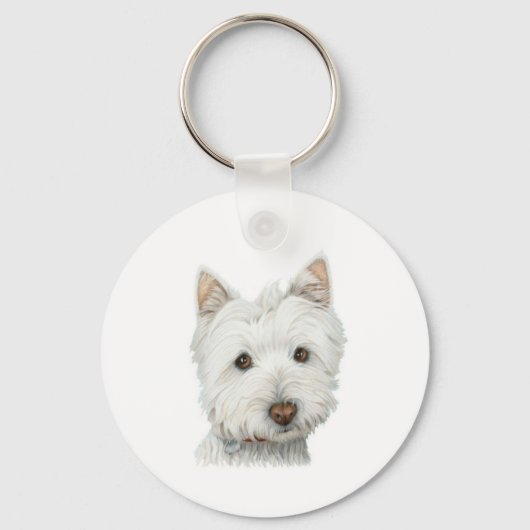 Porte-clés Porte - clé de chien mignon Westie (Recto)