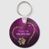 Porte-clés Porte - clé de chien personnalisé (Verso)