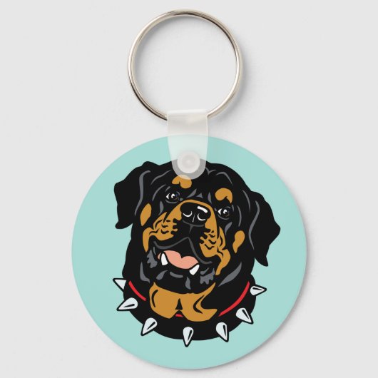 Porte-clés porte - clé de chien rottweiler (Recto)