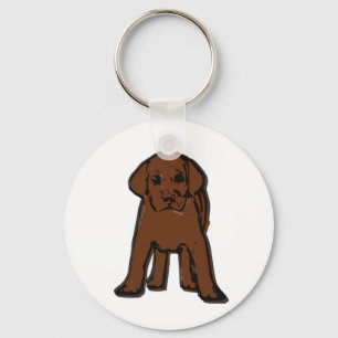 Porte-clés porte - clé de chiot de Labrador de chocolat