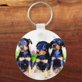 Porte-clés Porte - clé de chiots de Doberman (Recto)