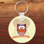 Porte-clés Porte - clé de chouette blanche orangée (Recto)