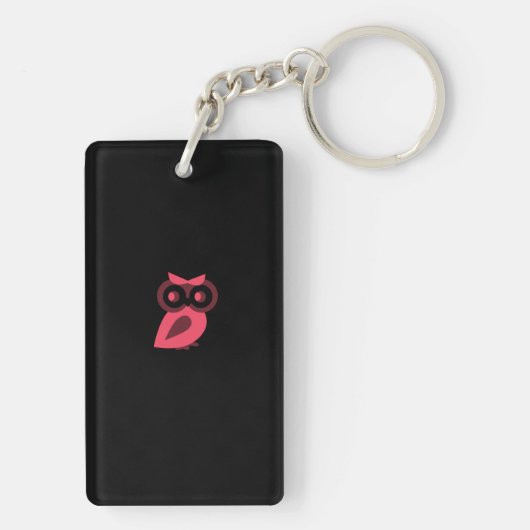 Porte-clés Porte - clé de Chouette rose (Dos)