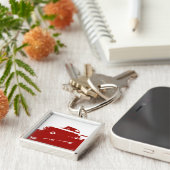 Porte-clés Porte - clé de classique de Fiat 500 - rouge sur (Côté)