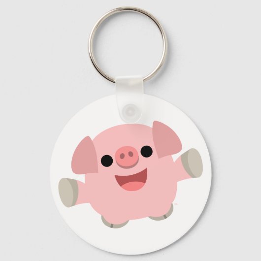 Porte-clés Porte - clé de cochon de dessin (Recto)