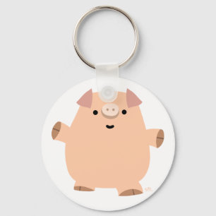 Porte-clés Porte - clé de cochon de dessin amusant