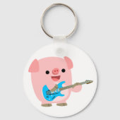 Porte-clés Porte - clé de cochon de dessin de Cute Rockin (Recto)