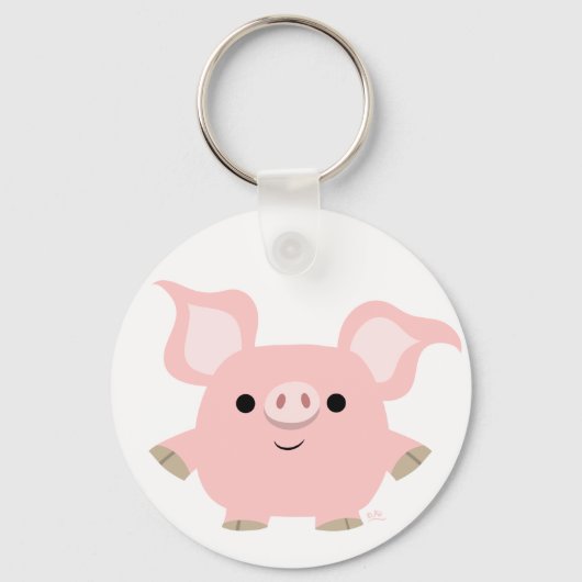 Porte-clés Porte - clé de cochon de dessin très court (Recto)