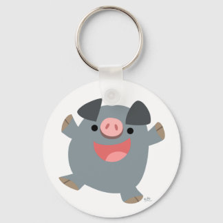 Porte-clés Porte - clé de cochon rebondissant au dessin migno