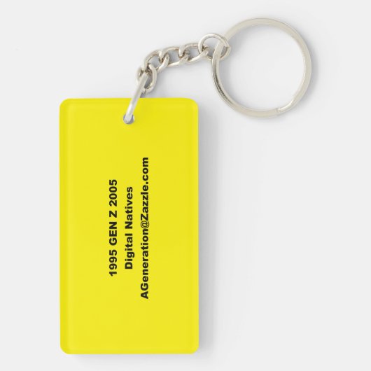 Porte-clés Porte - clé de CODE DE BARRE Z Génération (Dos)