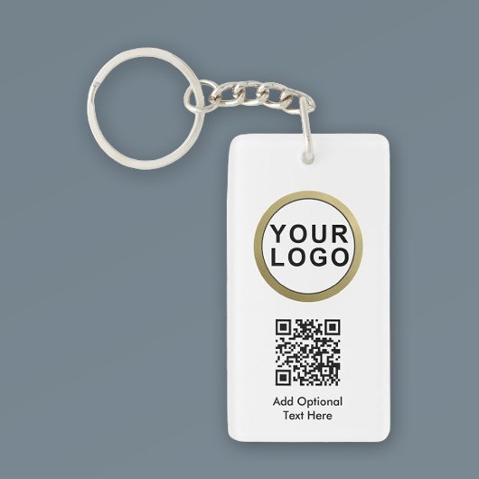 Porte-clés Porte - clé de code QR du logo de l'entreprise | B