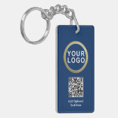 Porte-clés Porte - clé de code QR du logo de l'entreprise | B (Devant gauche)