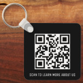 Porte-clés Porte - clé de code QR noir Carré de logo personna (Recto)