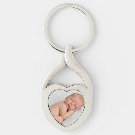 Porte-clés Porte - clé de coeur de photo de bébé (Devant)