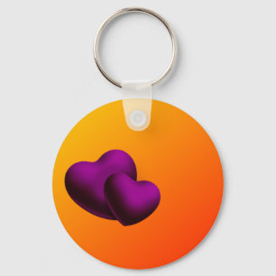 Porte-clés Porte - clé de coeur pourpre