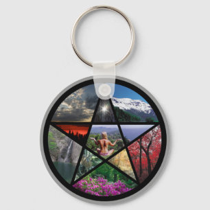 Porte-clés Porte - clé de collage de pentagramme