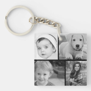 Porte-clés Porte - clé de collage de photo de famille