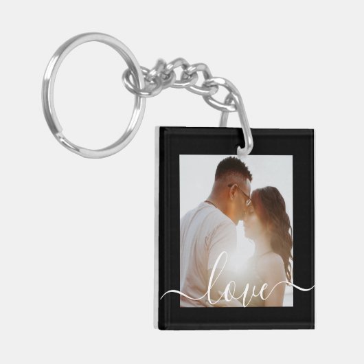 Porte-clés Porte - clé de collage photo et texte personnalisé (Devant gauche)