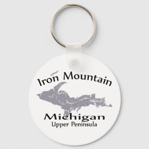 Porte-clés Porte - clé de conception de la carte Iron Mountai