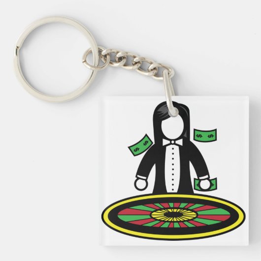 Porte-clés Porte - clé de concessionnaire de roulette (Devant)