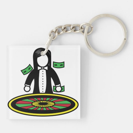 Porte-clés Porte - clé de concessionnaire de roulette (Dos)