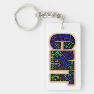 Porte-clés Porte - clé de conscience de CMT (nuage de mot)