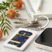 Porte-clés Porte - clé de conscience de CMT (nuage de mot) (Devant droit)