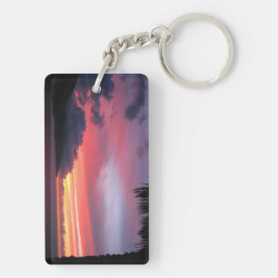 Porte-clés porte - clé de coucher de soleil tropical
