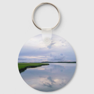 Porte-clés Porte - clé de coucher du soleil de marécage