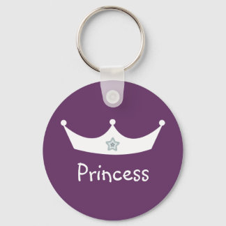 Porte-clés Porte - clé de couronne de princesse blanche et vi