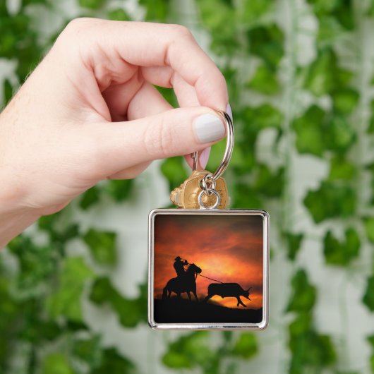 Porte-clés Porte - clé de course de cowboy (main)