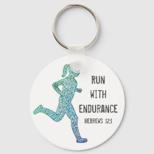 Porte-clés porte - clé de course "Run With Endurance"