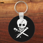 Porte-clés PORTE - CLÉ de crâne noir HA (Recto)