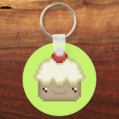 Porte-clés porte - clé de cupcake pixel (Recto)
